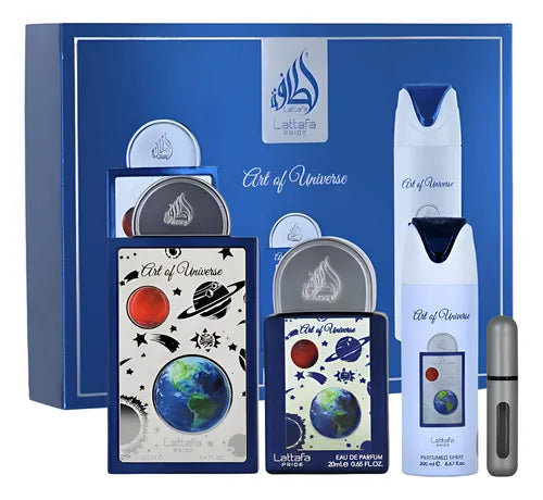 Lattafa - Pack Art of Universe - 20 y 100ml (fragancia EDP) + 200ml (desodorante)