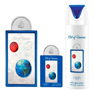 Lattafa - Pack Art of Universe - 20 y 100ml (fragancia EDP) + 200ml (desodorante)