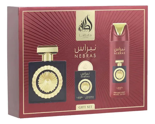 Lattafa - Pack Nebras - 20 y 100ml (fragancia EDP)  + 200ml (desodorante)
